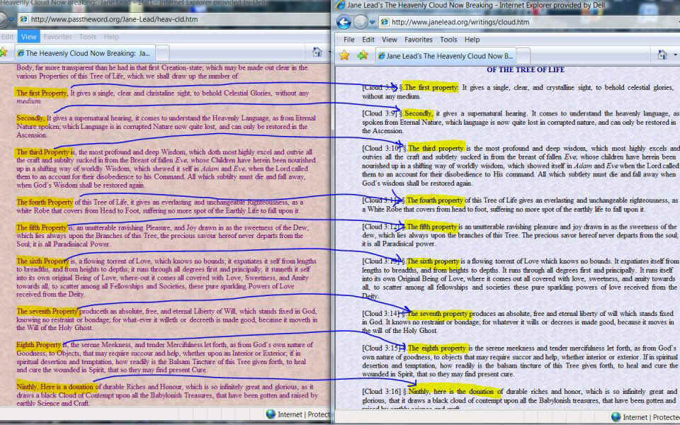 6thHeavCld Content Comparison