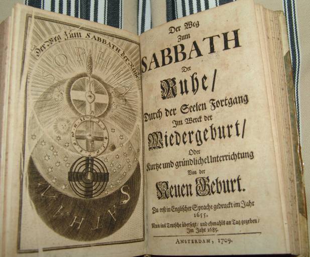 Way to the Sabbath Of Rest in German -1709 Amsterdam Edition titlepage and frontispiece