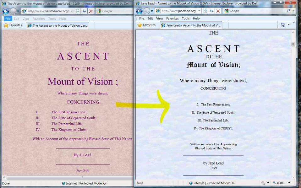 Ascent to Mount title page comparison
