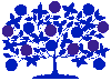 shaker tree in blue